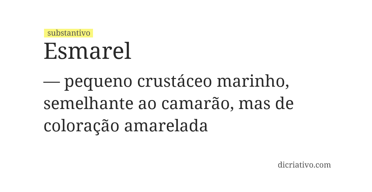 Significado de esmarel