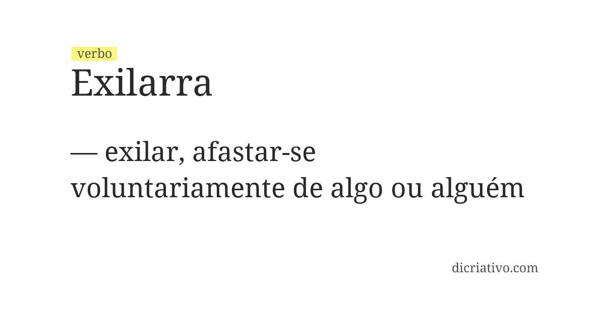 Significado de exilarra