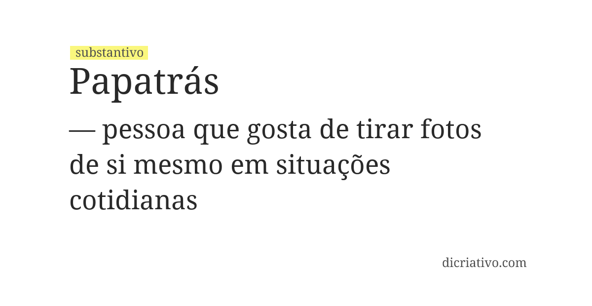 Significado de papatrás
