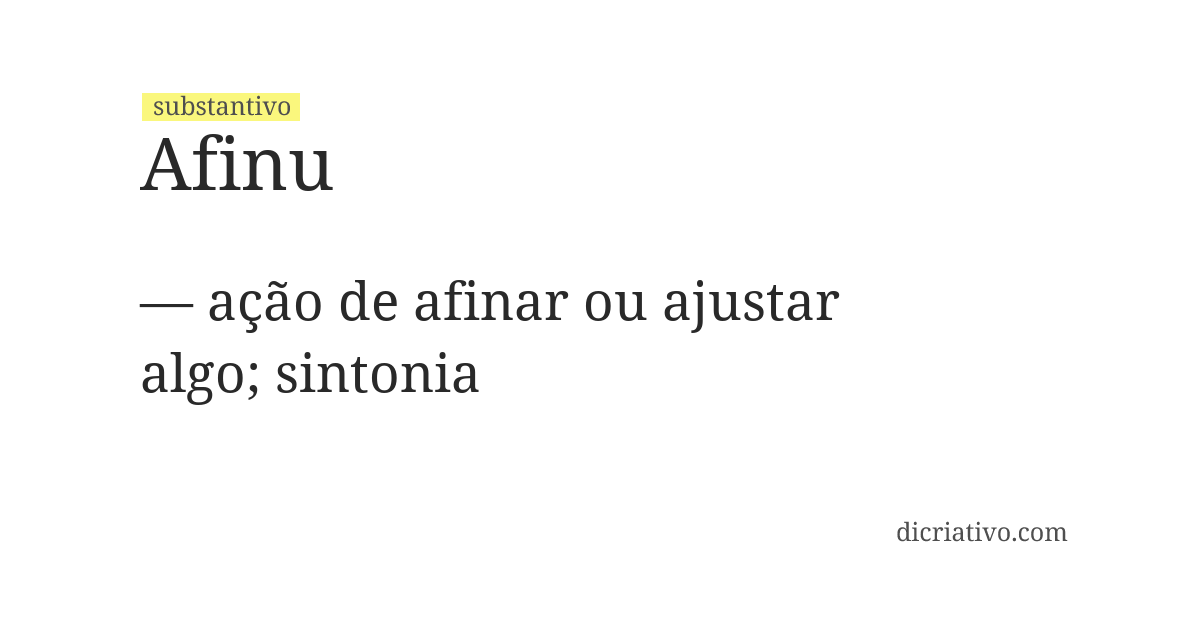 Significado de afinu