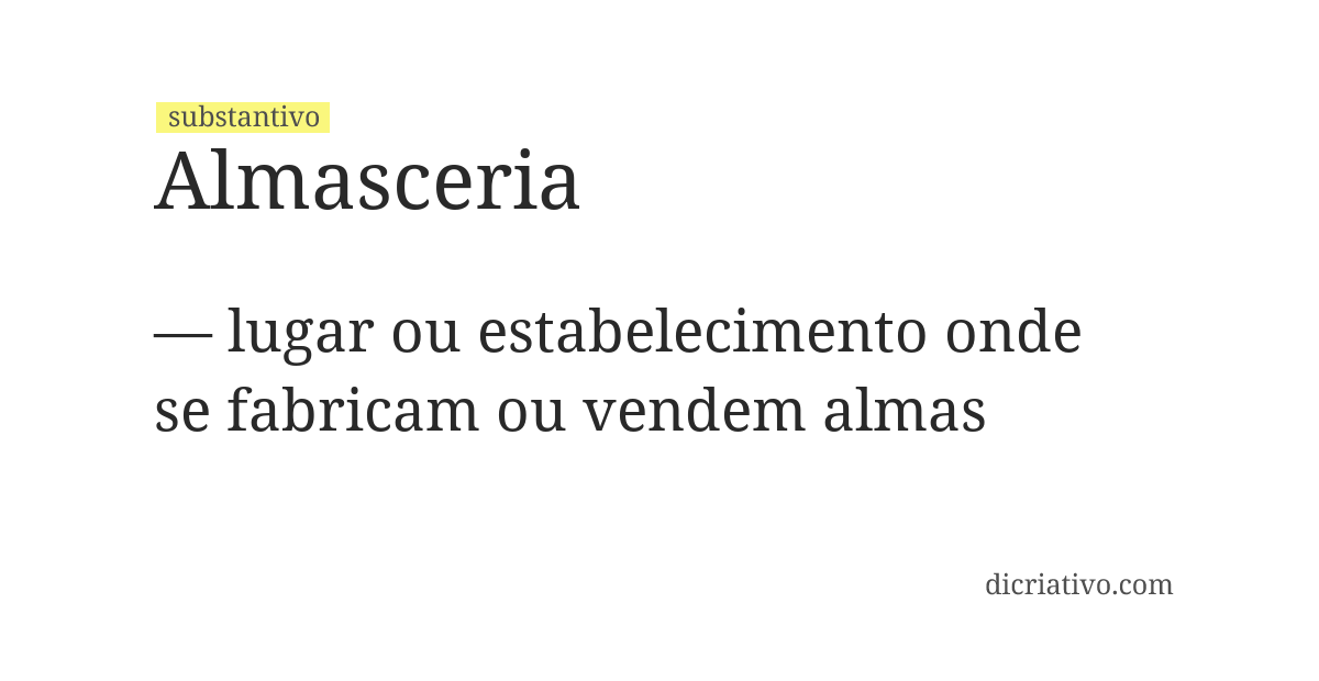 Significado de almasceria