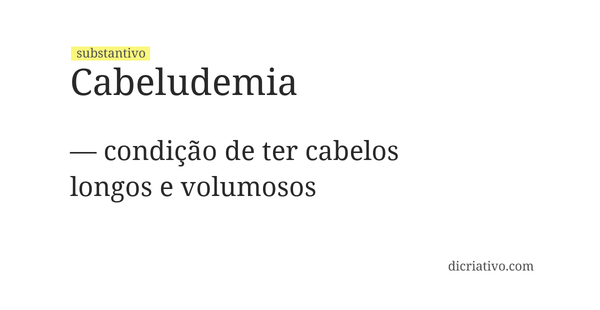 Significado de cabeludemia