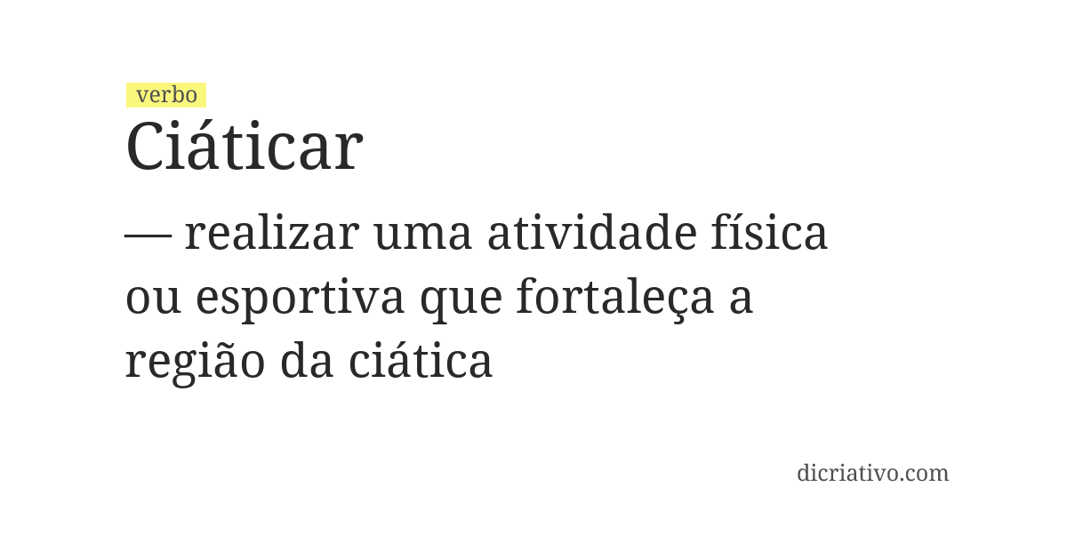 Significado de ciáticar