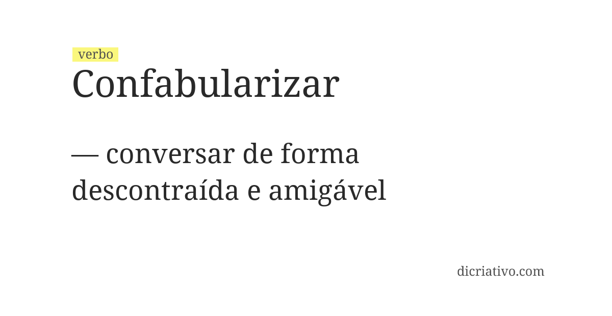 Significado de confabularizar