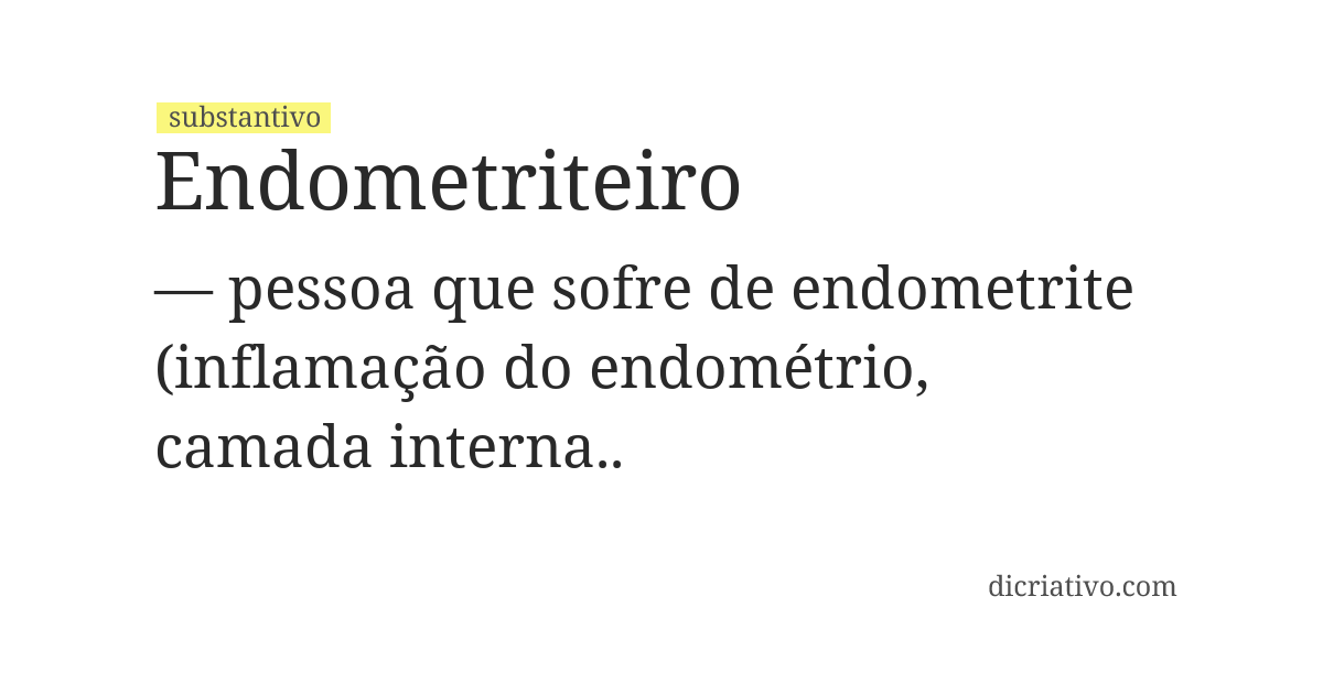 Significado de endometriteiro
