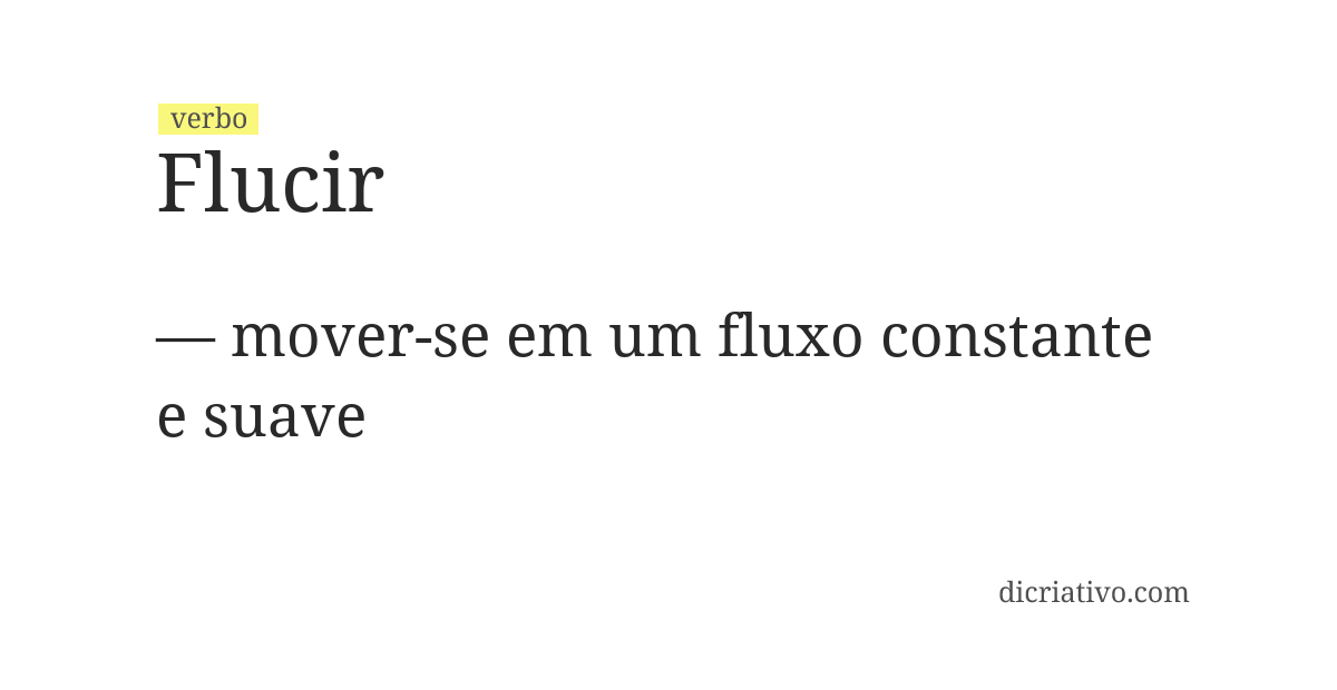 Significado de flucir