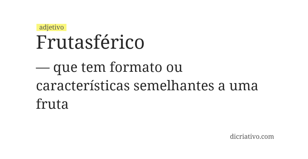 Significado de frutasférico