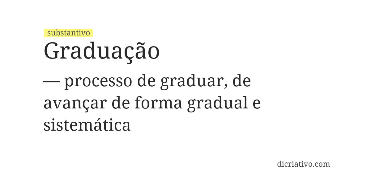 Significado de graduação