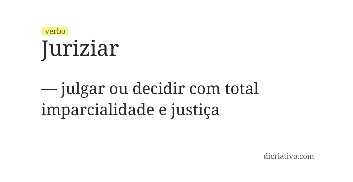 Significado de juriziar