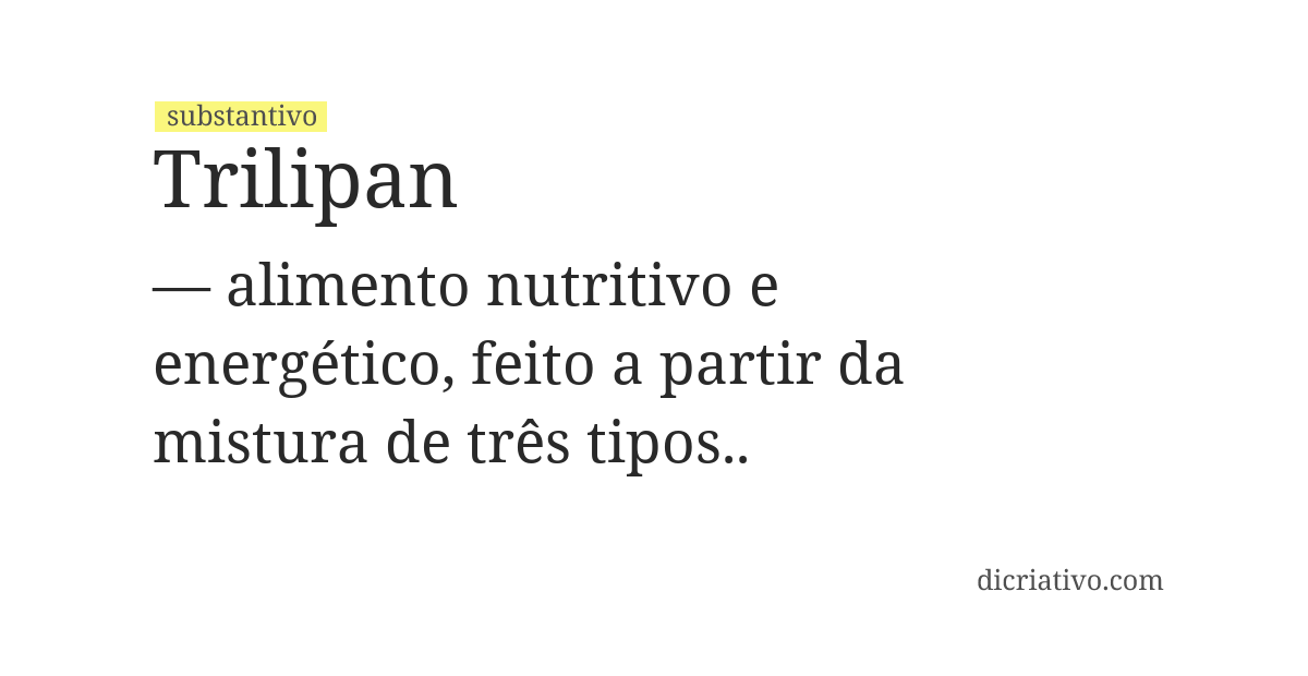 Significado de trilipan