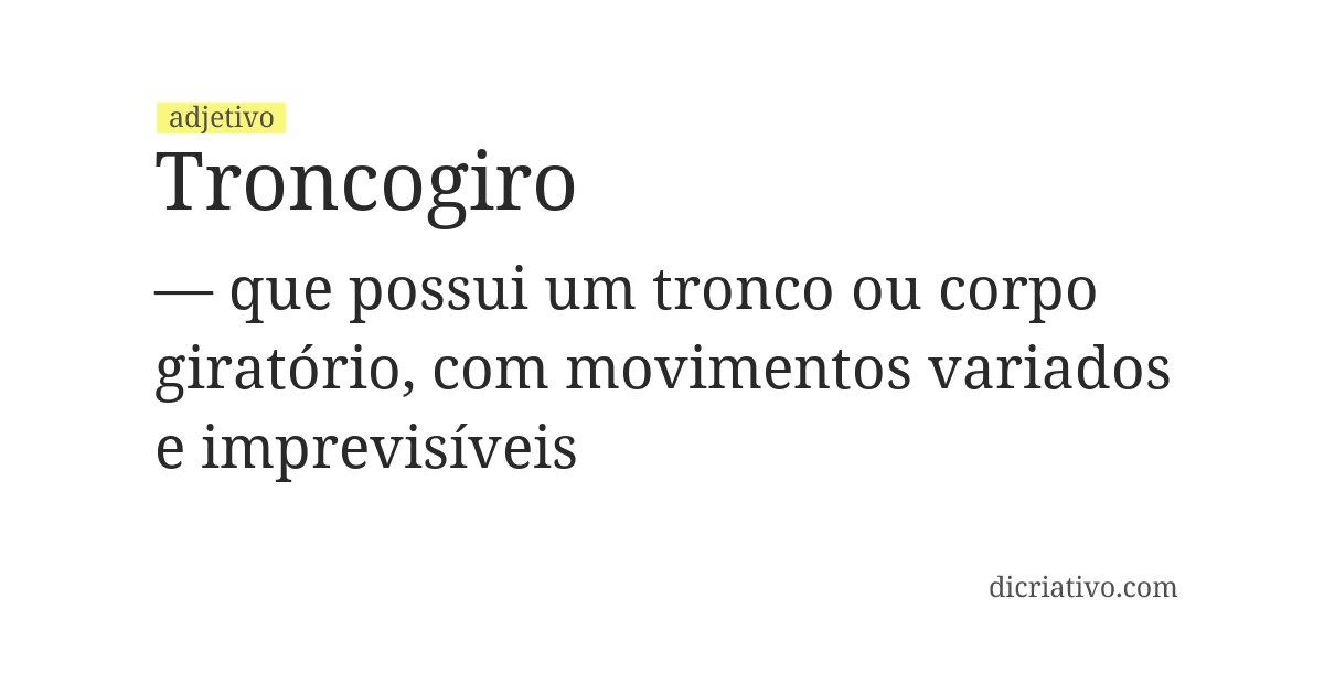 Significado de troncogiro