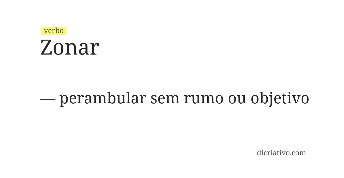 Significado de zonar