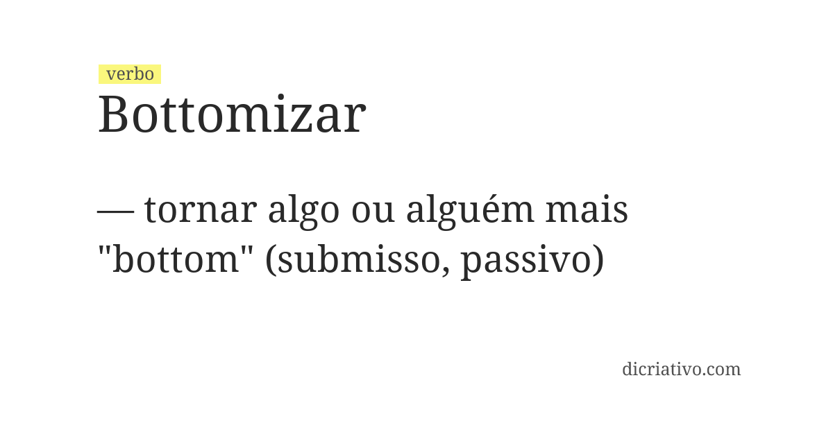 Significado de bottomizar