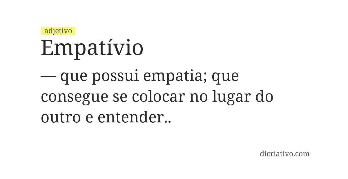Significado de empatívio