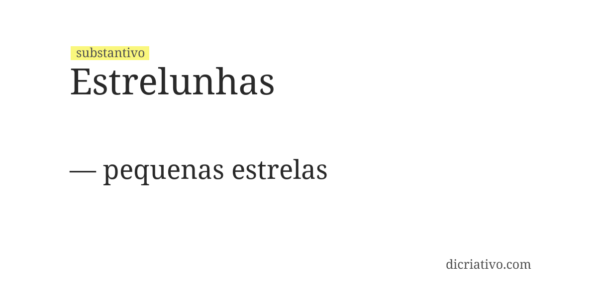 Significado de estrelunhas