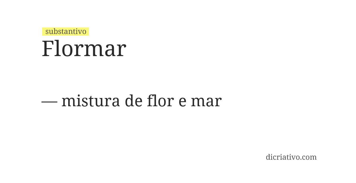 Significado de flormar