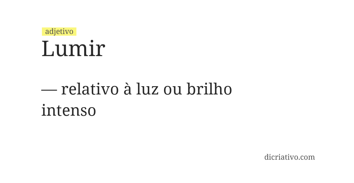 Significado de lumir