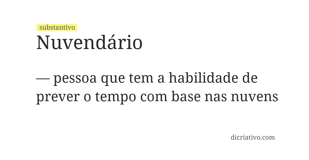 Significado de nuvendário