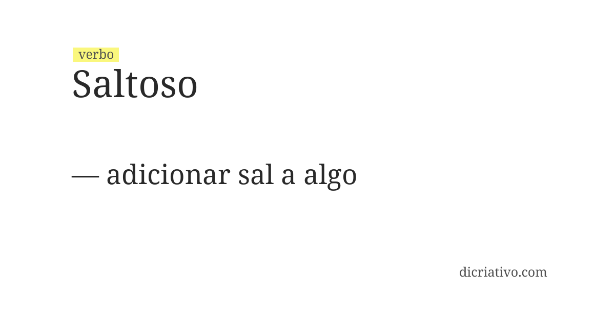 Significado de saltoso