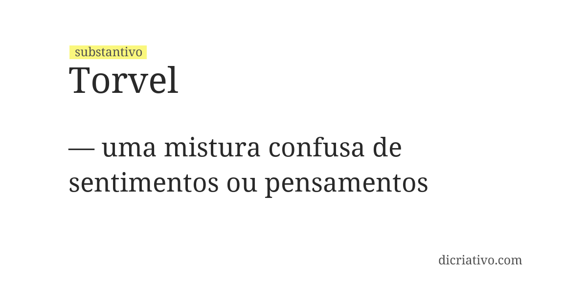 Significado de torvel