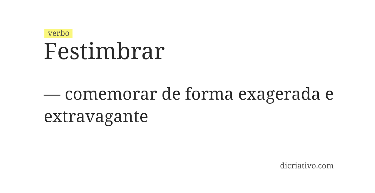 Significado de festimbrar