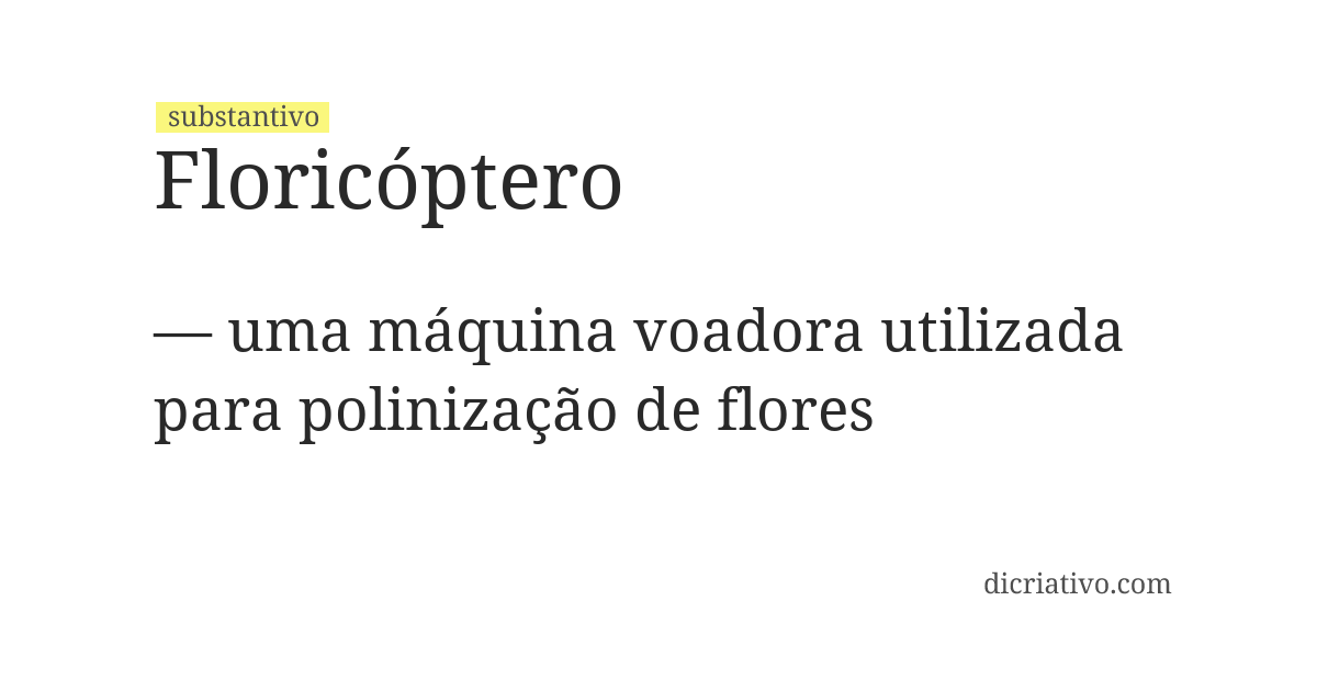 Significado de floricóptero