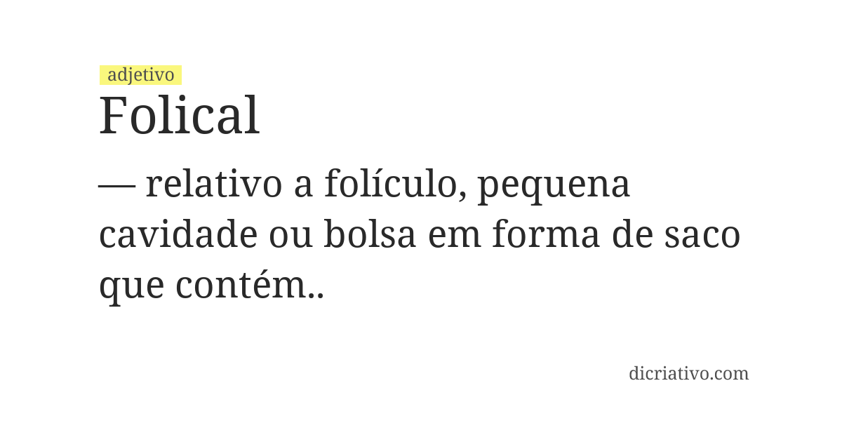 Significado de folical