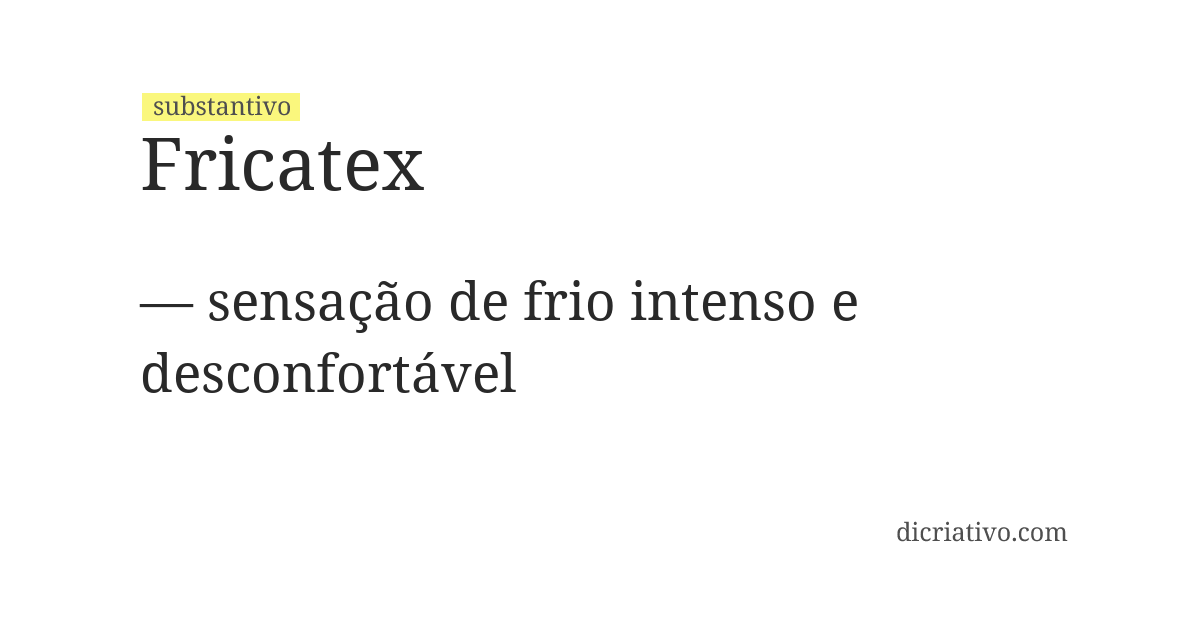 Significado de fricatex