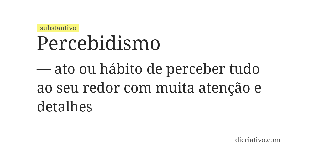 Significado de percebidismo