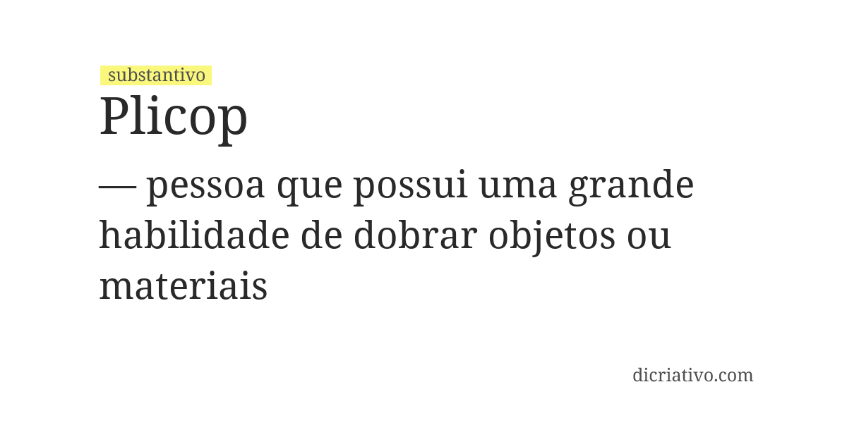 Significado de plicop