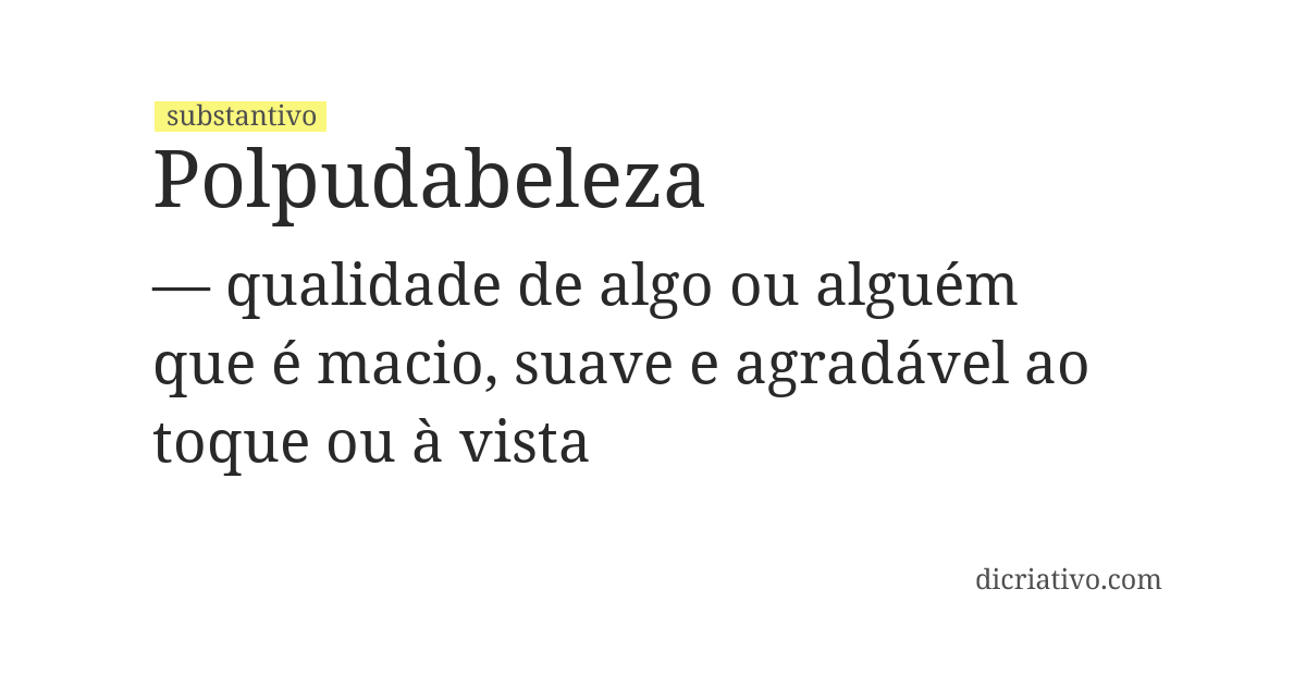 Significado de polpudabeleza