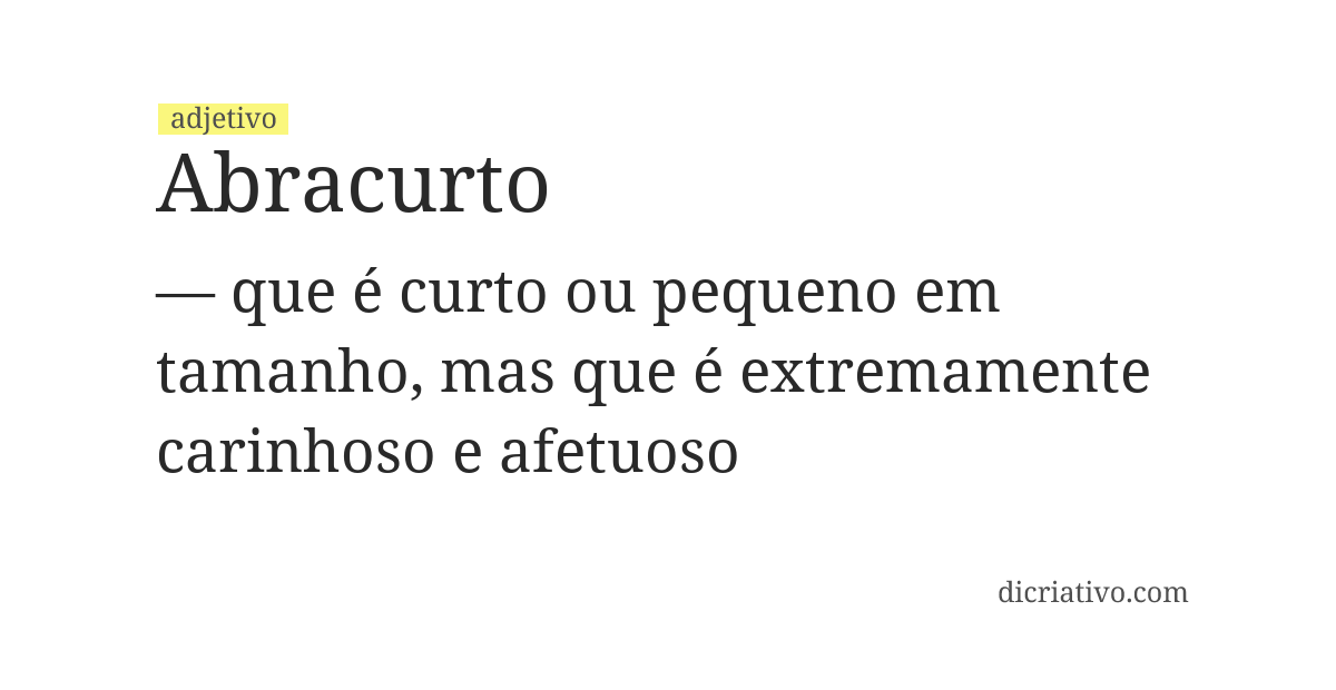 Significado de abracurto