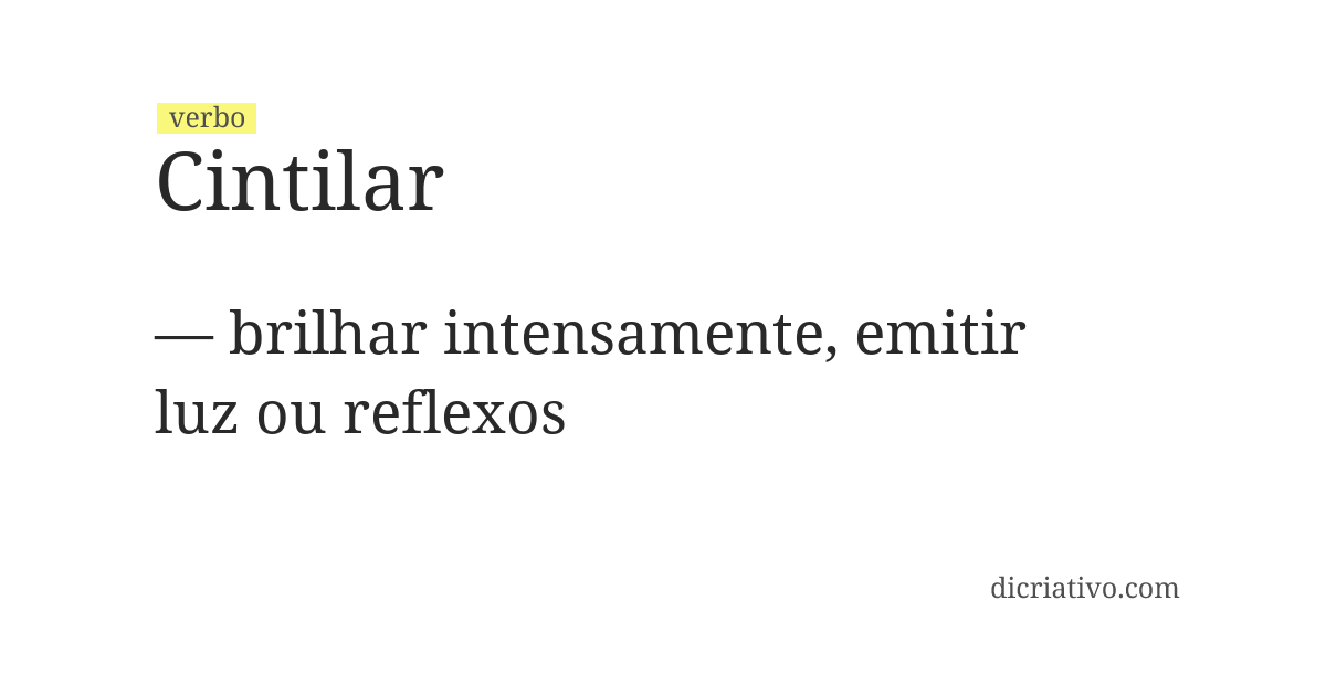 Significado de cintilar