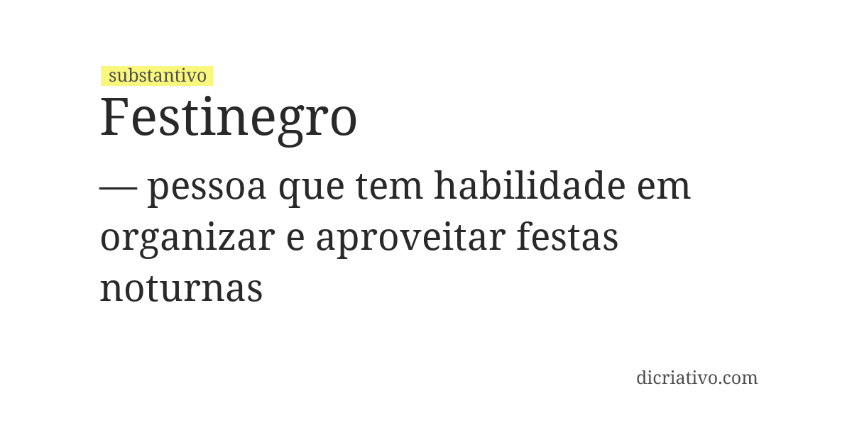 Significado de festinegro