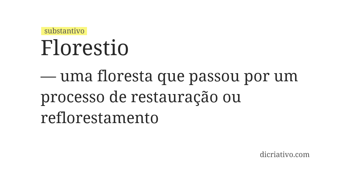 Significado de florestio