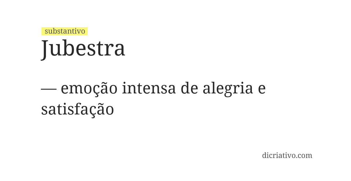 Significado de jubestra