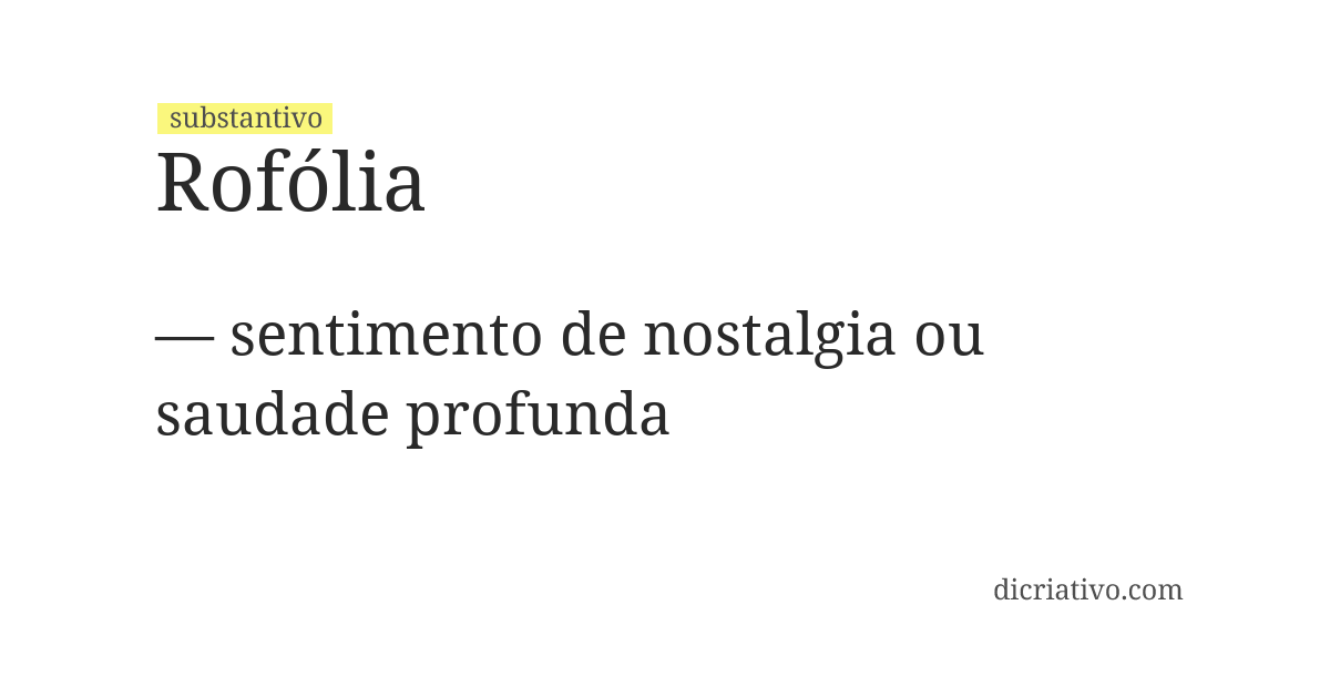Significado de rofólia