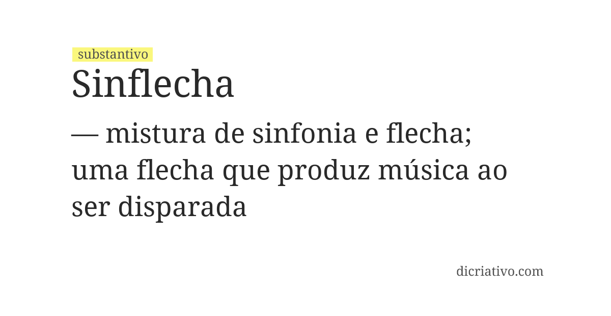 Significado de sinflecha