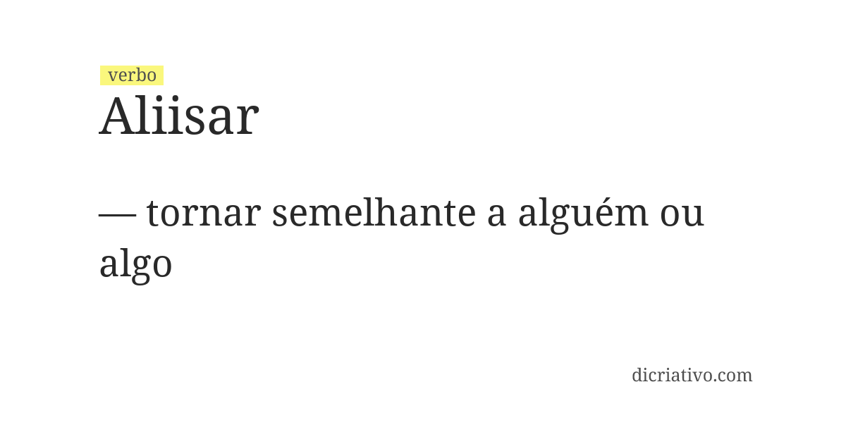 Significado de aliisar