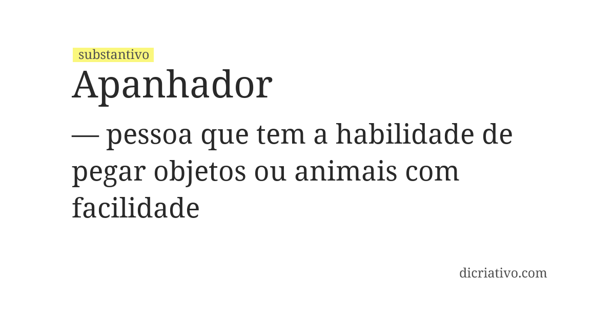 Significado de apanhador