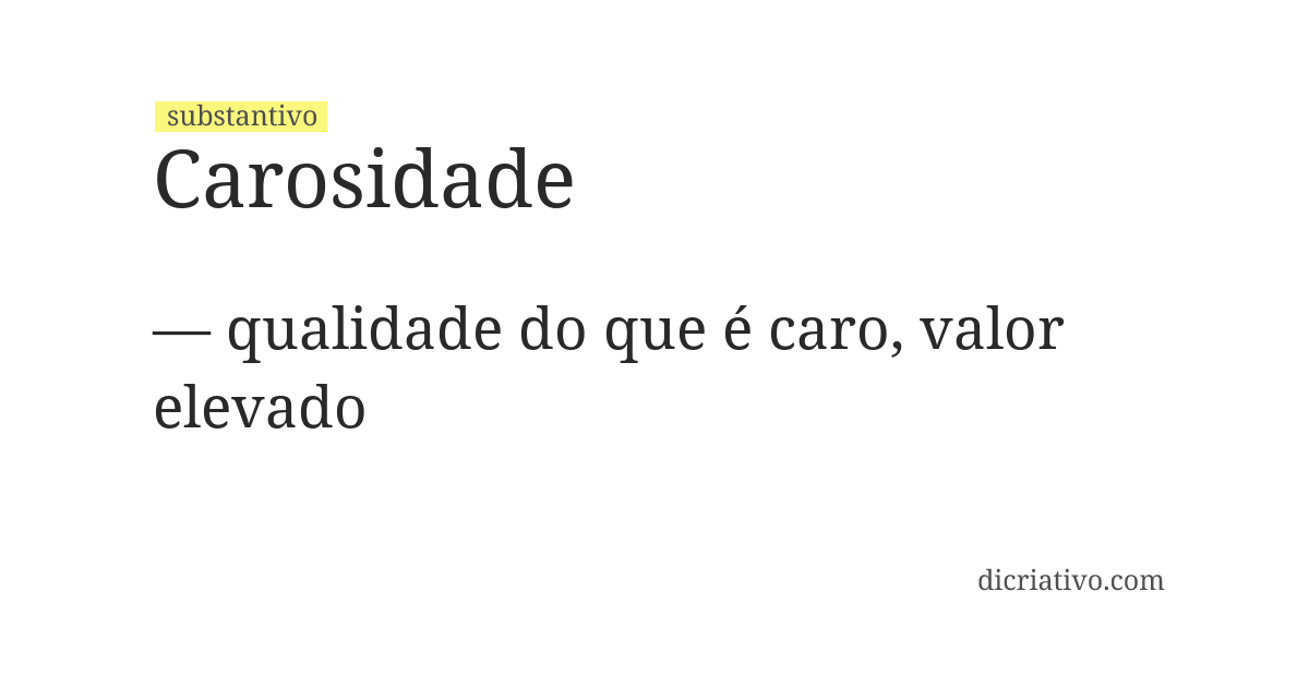 Significado de carosidade