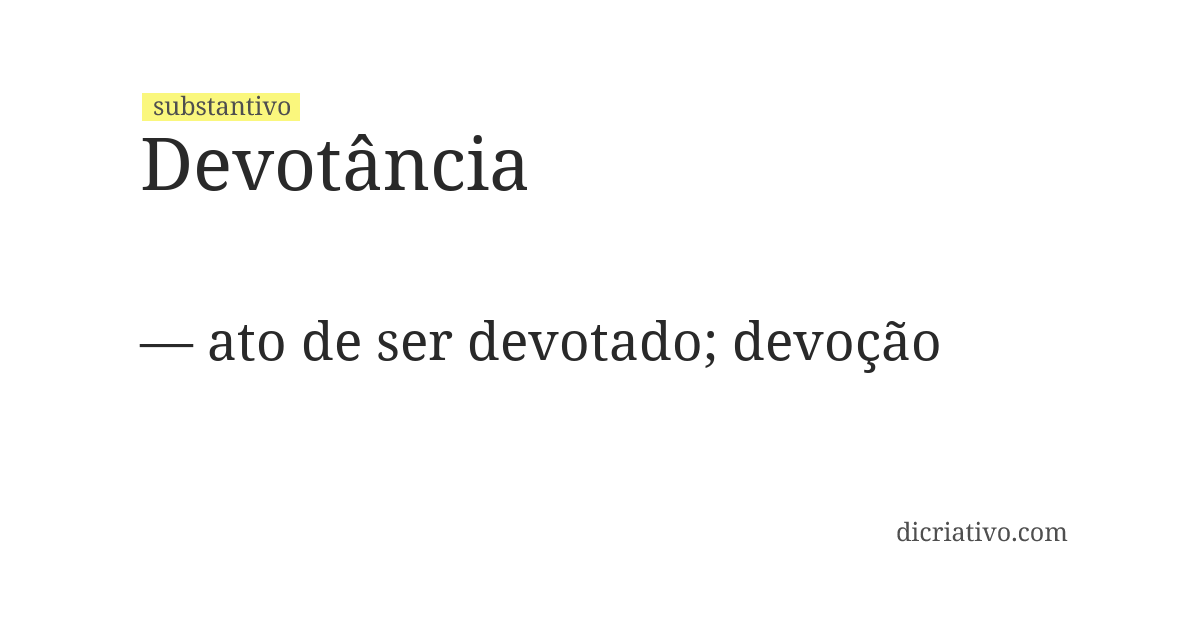 Significado de devotância