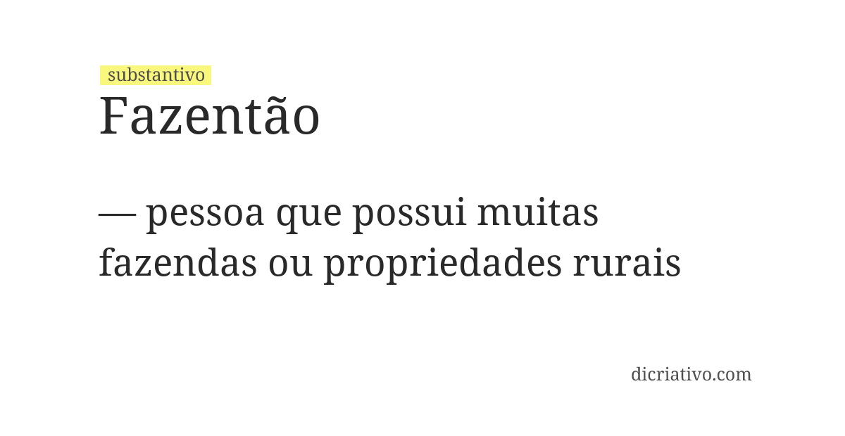 Significado de fazentão