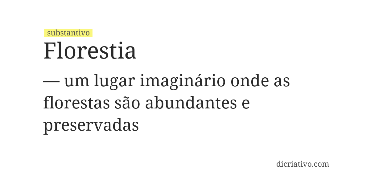 Significado de florestia