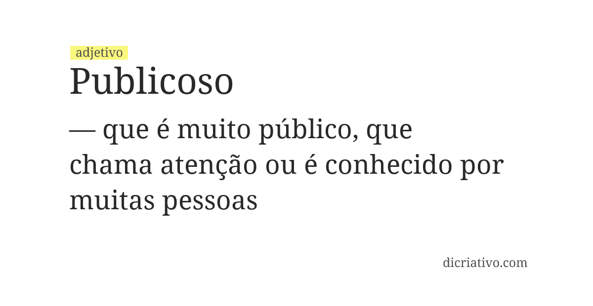 Significado de publicoso
