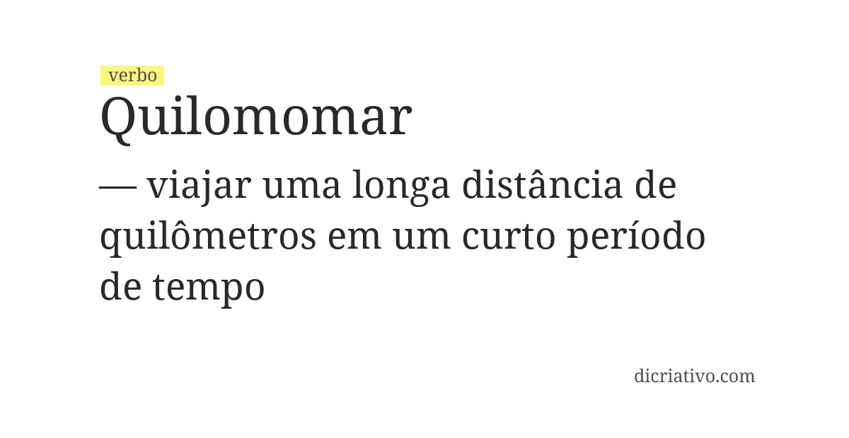 Significado de quilomomar