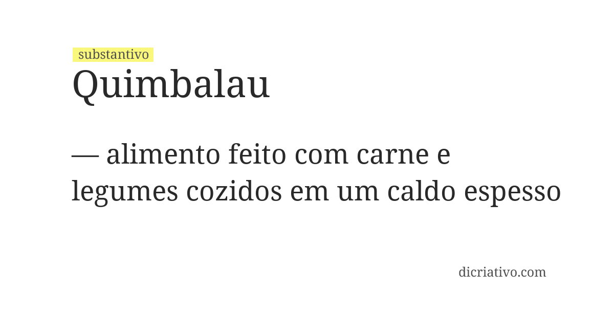 Significado de quimbalau