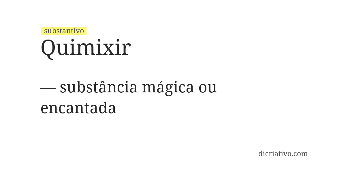 Significado de quimixir