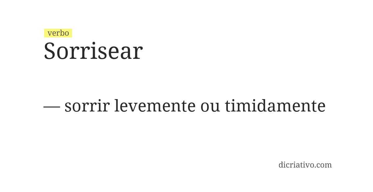 Significado de sorrisear