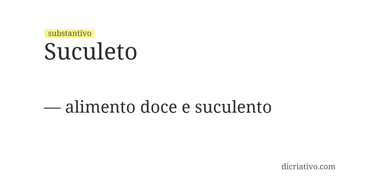 Significado de suculeto